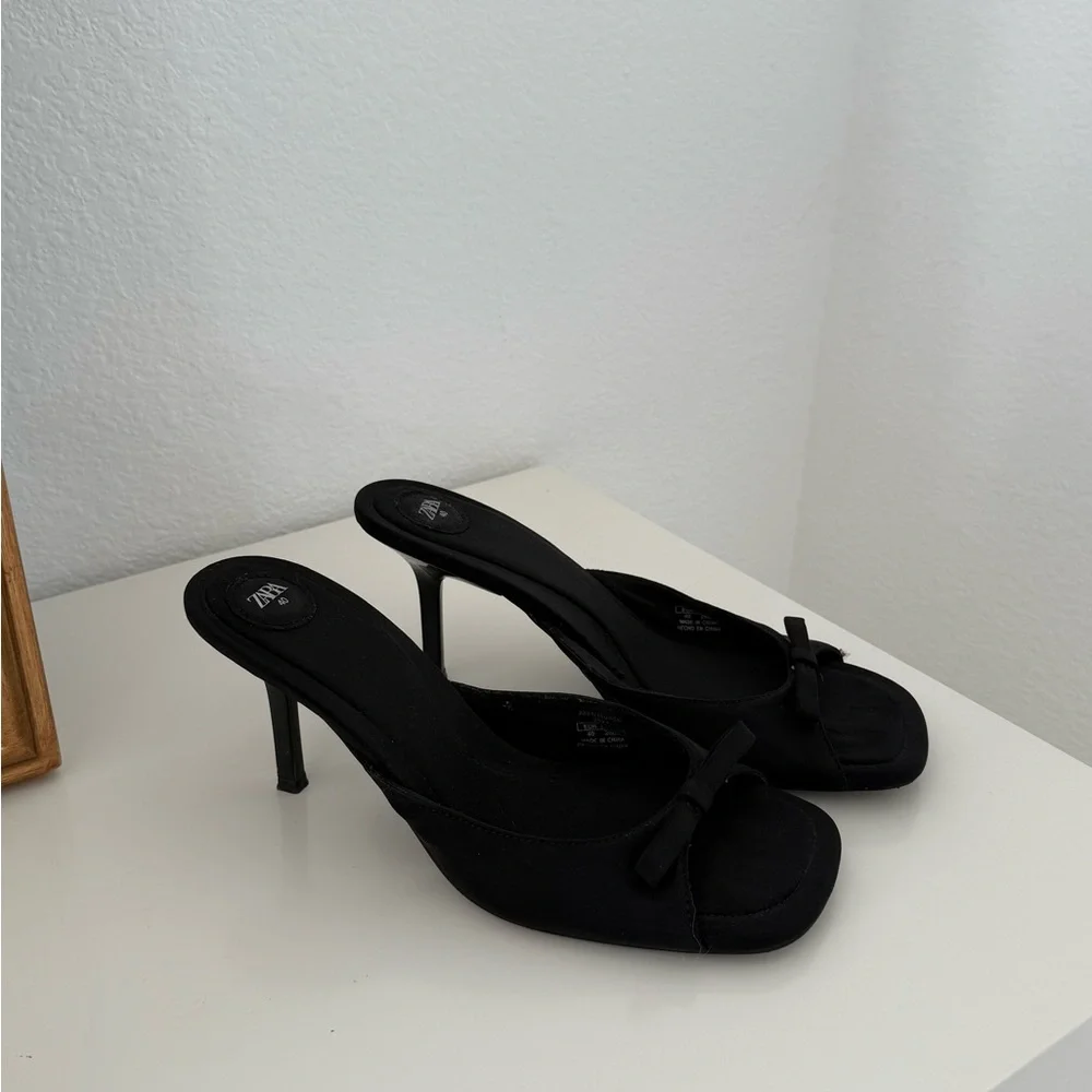 zara black mini heels - Picture 1 of 6